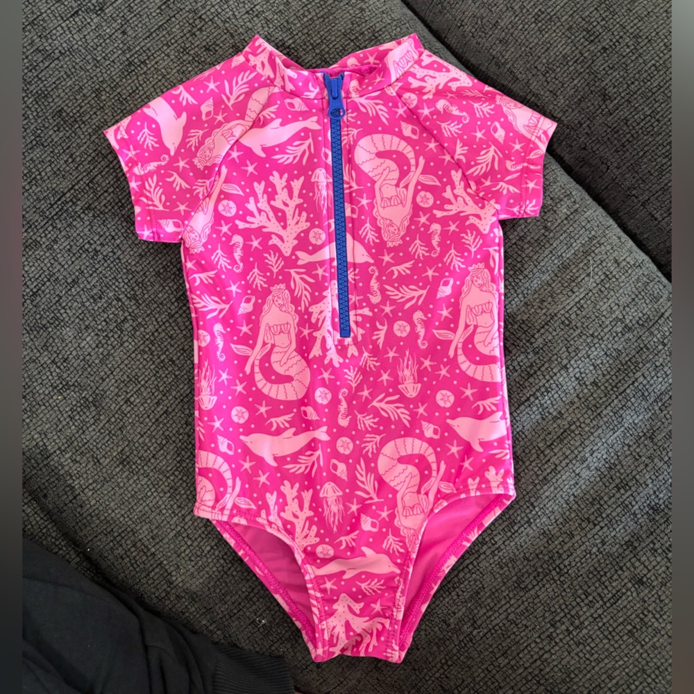 Pink Mermaid Kids Rashguard